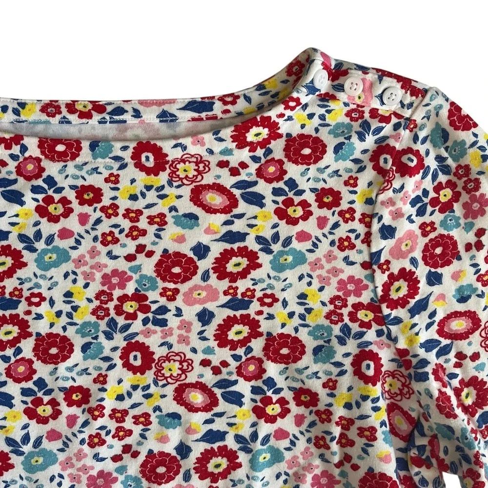 Charter Club Women's Size XL Ditsy Floral 3/4 Sleeve 100% Supima Cotton Boatneck